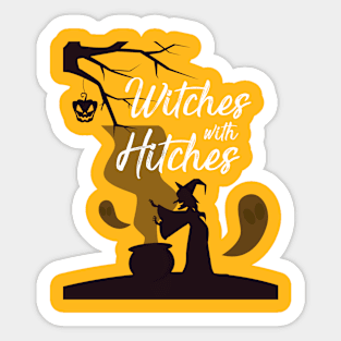 Halloween Witches with Hitches Sticker